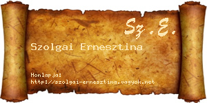 Szolgai Ernesztina névjegykártya